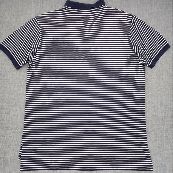 Vintage Polo Ralph Lauren Striped Polo Logo Collard Shirt 100% Cotton Shirt. XXL - Picture 4 of 6